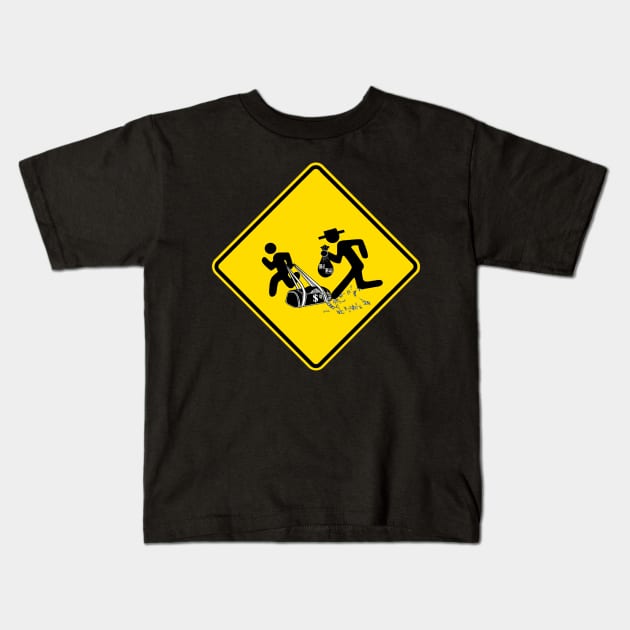 Breaking bad Road Sign yellow Kids T-Shirt by SafSafStore